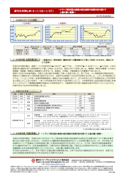 週刊日本株レポート - 朝日ライフ アセットマネジメント