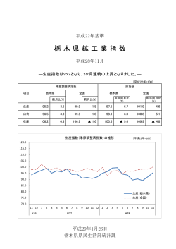 栃 木 県 鉱 工 業 指 数