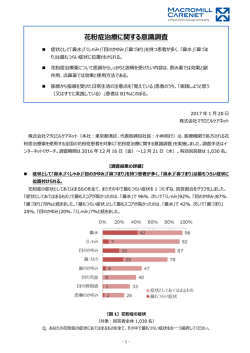 花粉症治療に関する意識調査