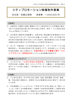 資料4 シティプロモーション映像制作事業