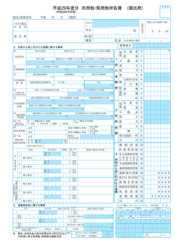 平成29年度市民税・県民税申告書