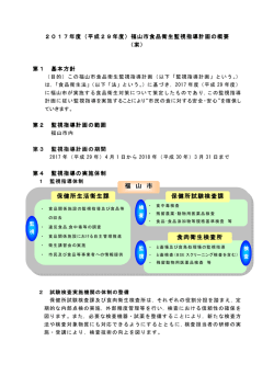 （平成29年度）福山市食品衛生監視指導計画
