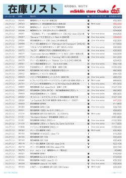 在庫リスト 販売価格は、税別です