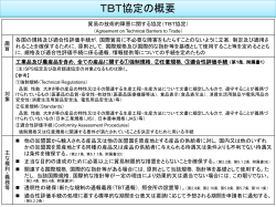 TBT協定の概要（PDF）
