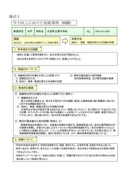 学力向上に向けた取組事例（H28） 様式1