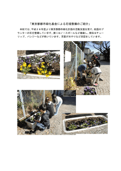 「東京都都市緑化基金による花壇整備のご紹介」