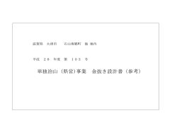 単独治山 (県営)事業 金抜き設計書（参考）