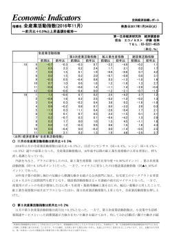 Economic Indicators_ 定例経済指標レポート