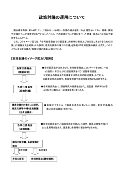 別紙 政策討議の運用について