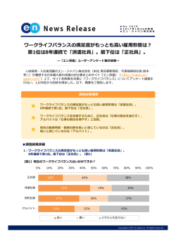 ワークライフバランスの満  度がもっとも  い雇  形態は？