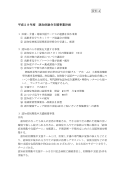 資料4 平成28年度 認知症総合支援事業計画