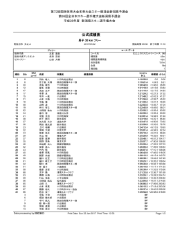 男子 30 km フリー (PDF：167.3KB)