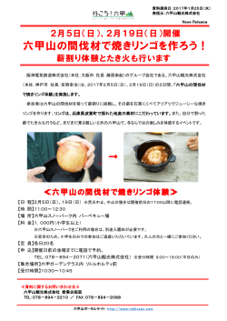 六甲山の間伐材で焼きリンゴを作ろう！ - 阪急阪神ホールディングス株式