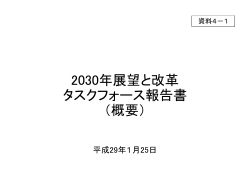 2030年展望と改革 タスクフォース報告書 （概要）