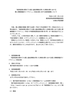 意見公募要領 - 電子政府の総合窓口e