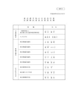 資料3_東京都平和の日記念行事企画検討委員会名簿 PDF