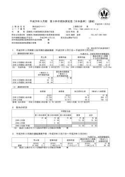 平成29年3月期 第3四半期決算短信〔日本基準〕(連結)