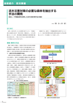 FF2017 流木災害対策の必要な森林を抽出する手法の開発