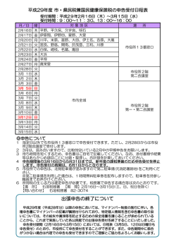 出張申告の終了について