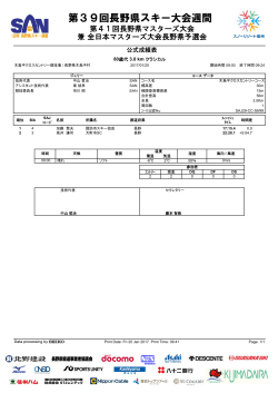 第39回長野県スキー大会週間