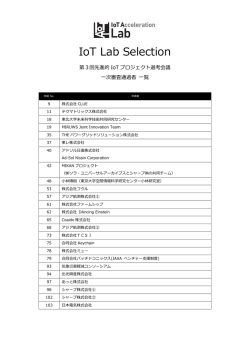 IoT Lab Selection