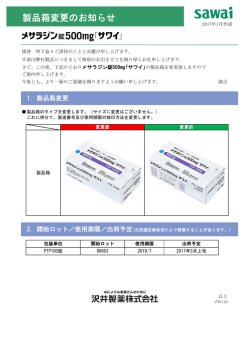 製品箱変更のお知らせ