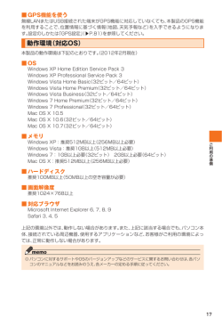 動作環境（対応OS）