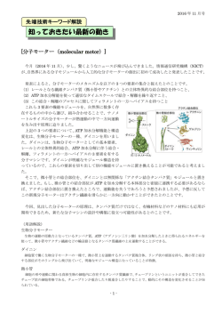 分子モーター（molecular motor）（2016年11月）