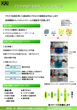 プラズマ技術を利用したプロセス設計