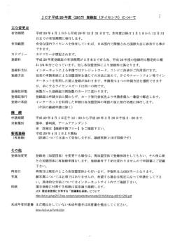 JCF平成29年度（2017）登録証（ライセンス）