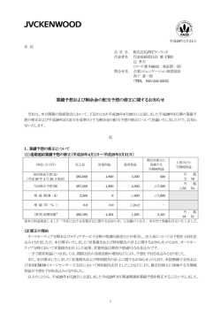業績予想および剰余金の配当予想の修正に関する