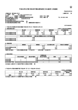 平成29年6月期 第2四半期決算短信〔日本基準〕（非連結）