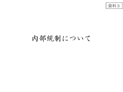 配布資料3（内部統制について） (PDF:602KB)