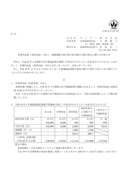 （為替差益）の計上、通期業績予想の修正及び配当予想の