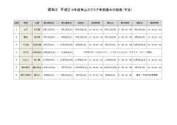 資料3 平成29年度青山スクエア季節展示日程表（予定）