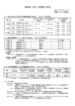 福島第一原子力発電所の状況