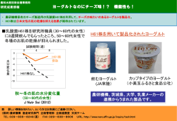 H61株を用いて製品化されたヨーグルト