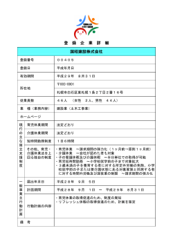 登 録 企 業 詳 細 国昭建設株式会社