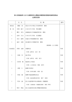 出席者名簿 - 東北地方整備局