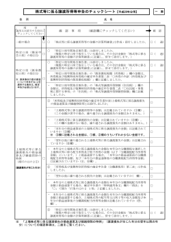 株式等に係る譲渡所得等申告のチェックシート【平成28年分用】