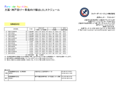 Forwarder Agent inc. 大阪・神戸受け～青島向け輸出LCLスケジュール