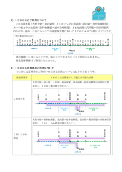 ICOCAのご利用について JR北陸本線（大聖寺駅～金沢駅間）とIR