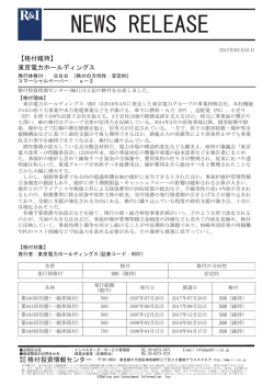 東京電力HDの発行体格付BBB[安定的]、CPa-2を維持