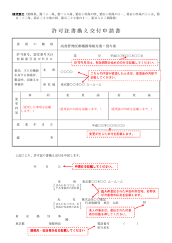 様式第3 許可証書換え交付申請書（PDF：127KB）