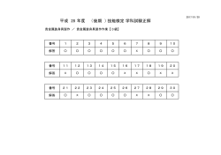 平成 28 年度 （ ） 後期 技能検定 学科試験正解