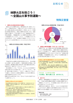 林野火災を防ごう！ ～全国山火事予防運動～