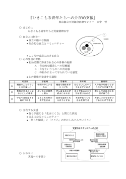 『ひきこもる青年たちへの介在的支援』