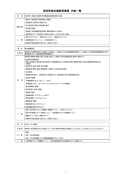 (2)新宮町総合健診等内容一覧 [251KB pdfファイル]