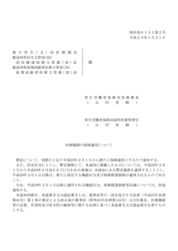 （平成29年1月31日保医発0131第2号）