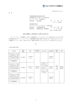 資金の借換え（金利決定）に関するお知らせ